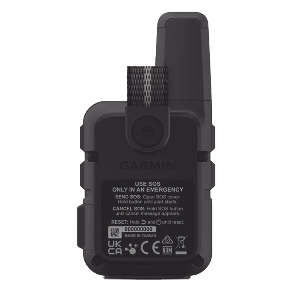 GPS portátil inReach® Mini 2 / Pantalla Monocroma Transflectiva 23 x 23 mm / Resolución 176 x 176 píxeles / Batería Recargable de Iones de Litio