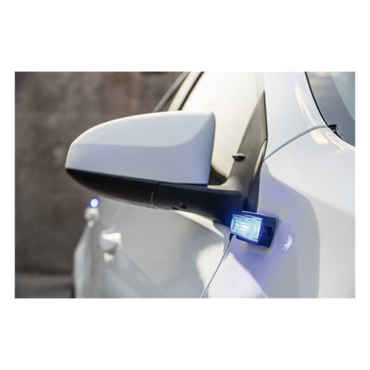 Luz Auxiliar Ultra Brillante X13 de 4 LEDs, Color Azul, con mica transparente