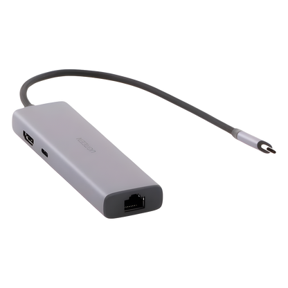 HUB USB-C (Docking Revodok) 6 en 1 | 3 Puertos USB-A 3.0 (5 Gbps) | USB-C PD 100W | HDMI 4K@30Hz | Entrada 1 RJ45 (Gigabit Ethernet) | Chip de Última