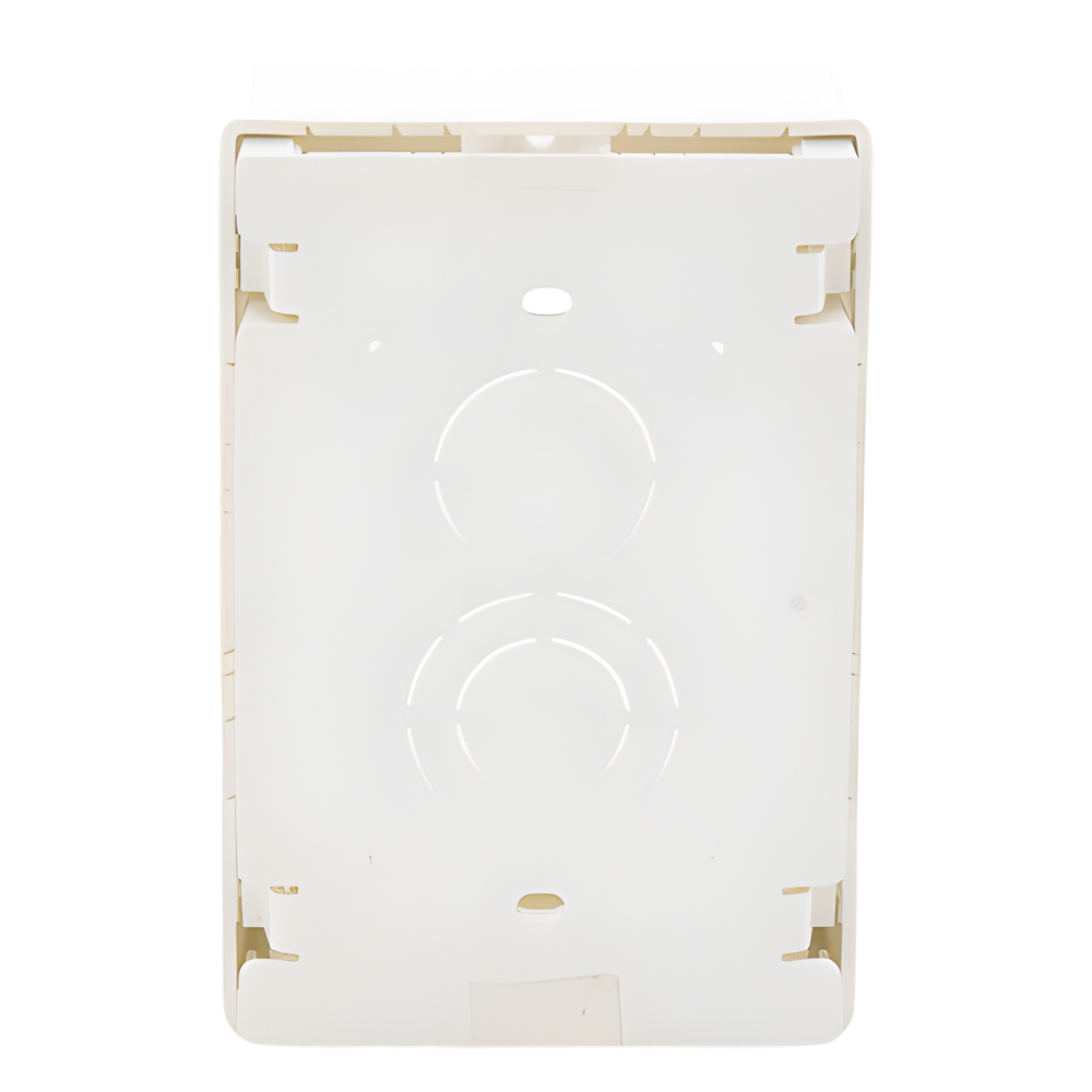 Caja de Pared Superficial, Uso Universal con Placas de Pared, con Cinta Adhesiva, Color Blanco Mate