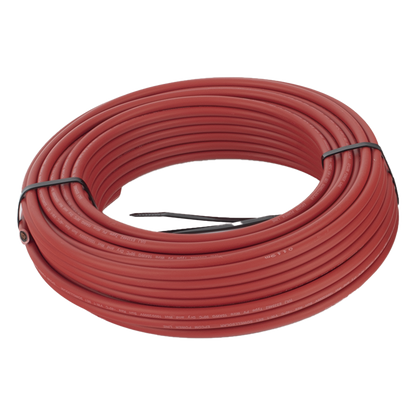 Kit de 2 rollos de 100 metros de cable fotovoltaico de cobre, rojo y negro, calibre 10 AWG (6mm²), Tipo PV, 1000/2000 V y 120°C.