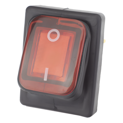 Interruptor tipo Switch con Led Color Rojo / IP65 / Diseño Industrial / NO, COM, NC / Terminales tipo F1