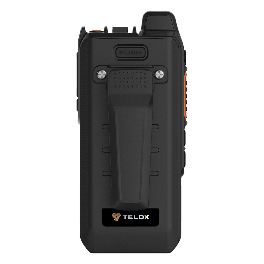 Radio PoC LTE TELOX MT100 / Tamaño de Bolsillo 113 mm / Audio 3W / IP54 / Batería 4000 mAh / Doble SIM LTE Cat.4 / Pantalla 1.77" / Android 8.1