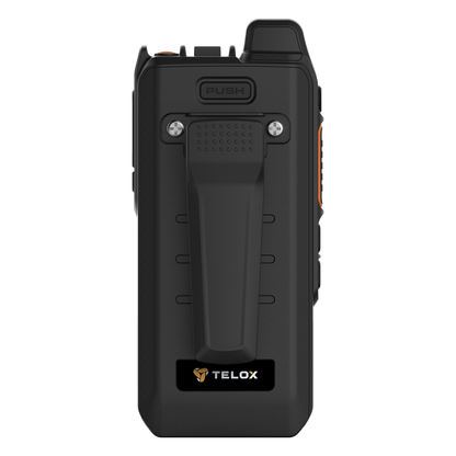 Radio PoC LTE TELOX MT100 / Tamaño de Bolsillo 113 mm / Audio 3W / IP54 / Batería 4000 mAh / Doble SIM LTE Cat.4 / Pantalla 1.77" / Android 8.1