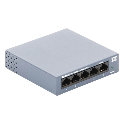 Switch de escritorio Gigabit de 5 puertos 10/100/1000Mbps, carcasa metálica