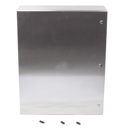 Gabinete de Acero Inoxidable IP66 Uso en Intemperie (800 x 1000 x 300 mm) con Placa Interna Galvanizada.