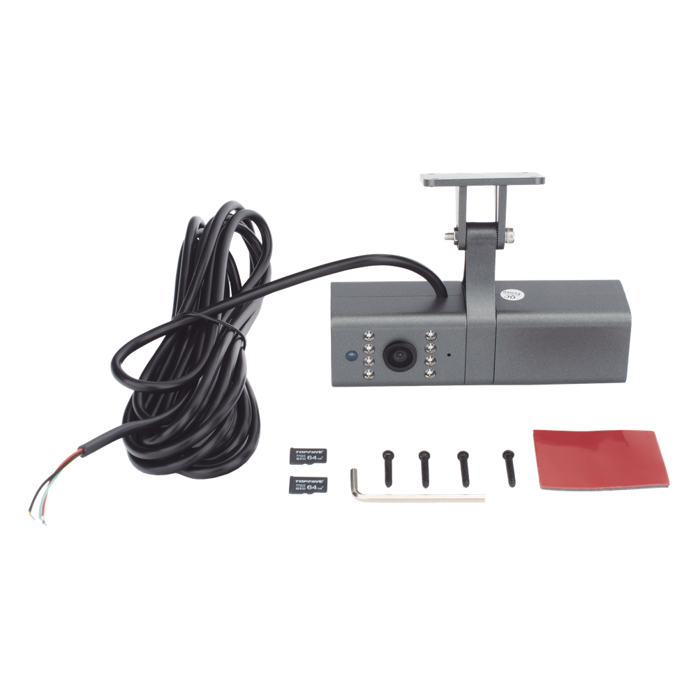 Cámara Dashcam, con evidencia fotográfica y grabación con almacenamiento en memoria, Visión Día y Noche, Compatible con FMC125 y FMC650