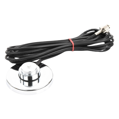 Montaje Magnético para Antenas de 3/4"(NMO), 3.5 m de Cable RG58U y Conector UHF (PL259) Macho
