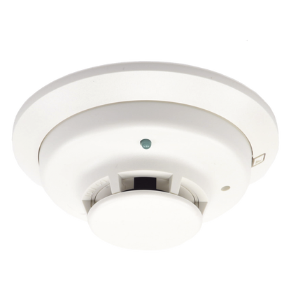 Detector fotoeléctrico de humo convencional de 2 hilos con LED bicolor y compensación automática de sensibilidad