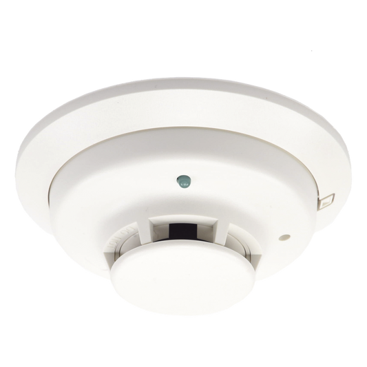 Detector fotoeléctrico de humo convencional de 2 hilos con LED bicolor y compensación automática de sensibilidad