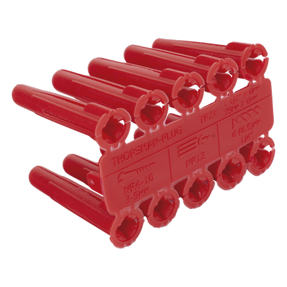 Taquete de 1/4 plástico paquete de 100 piezas para fijar objetos con tornillo en muros y techos de concreto o superficies sólidas, compatible con