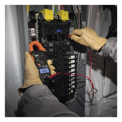 Kit de Amperímetro de Gancho (400A CA) con Probador de Fase y Divisor (para medir corriente sin cortar el cable).