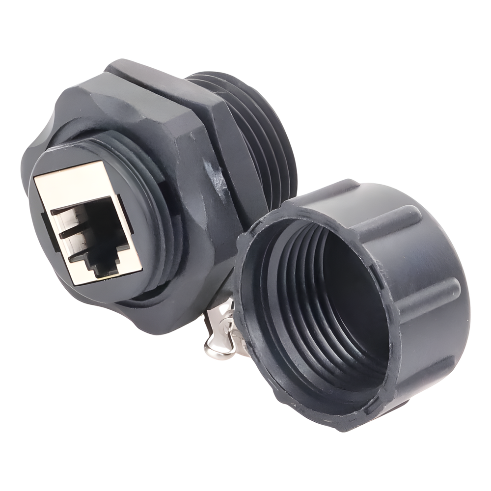 Acoplador Industrial RJ45-RJ45 Categoría 6 Blindado IP67 (Waterproof)