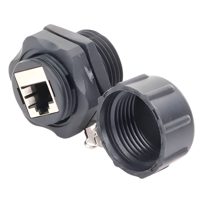 Acoplador Industrial RJ45-RJ45 Categoría 6 Blindado IP67 (Waterproof)