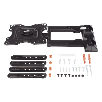 Montaje de Pared Articulado P4-NB / Pantallas de 32" a 55" / VESA 100x100 a 400x400 mm / Carga 27.2 kg (60 lbs) / Inclinación +8° a -5° / Giro 180°