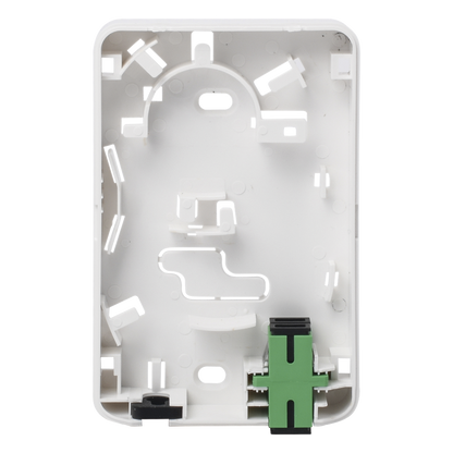 Caja Terminal de Fibra Óptica (Roseta) con 2 Acopladores SC/APC, Blanca