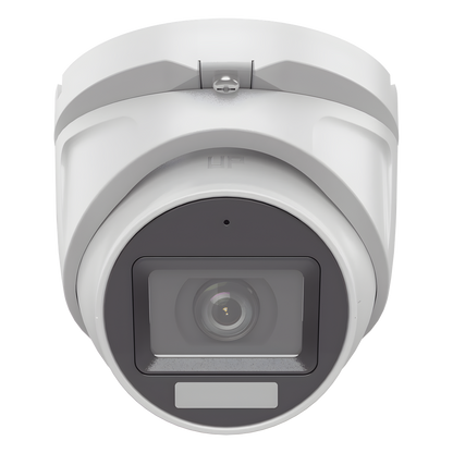 [Dual Light + ColorVu] Turret TURBOHD 3K megapixel / 30 mts IR + 20 mts luz blanca/ Lente 2.8 (105° de Visión) / Exterior IP66 / Audio por Coaxitron