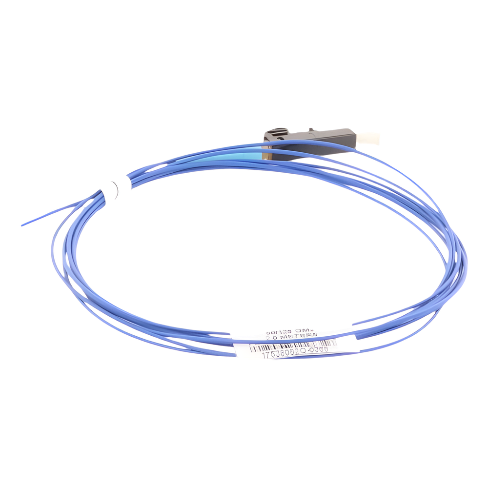 Pigtail de Fibra Óptica LC Simplex, Multimodo OM4 50/125, 900um, Color Aqua, 1 Metro (3.28 Pies)