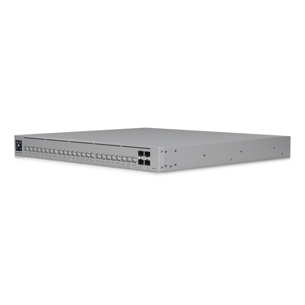 UniFi Switch Pro HD Capa 3, 24 puertos Etherlighting POE++ / (22) puertos 2.5 GbE, (2) puertos 10GbE, todos POE++, (4) puertos 10G SFP+, 600W