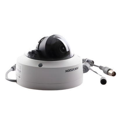 Domo TURBOHD 4K (8 Megapixel) / Gran Angular 102º / Lente 2.8 mm / Exterior IP67 / IK10 / IR EXIR 30 metros / TVI-AHD-CVI-CVBS / dWDR