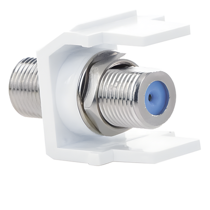Módulo Acoplador Coaxial Tipo F, Keystone, de 75 Ohms, 3.0 GHz, Color Blanco