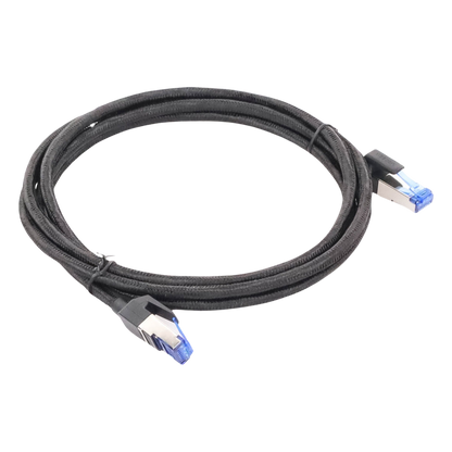 Cable Ethernet Cat8 CLASS F/FTP Redondo con Malla de Nylon 2 Metros (6.56 Pies)