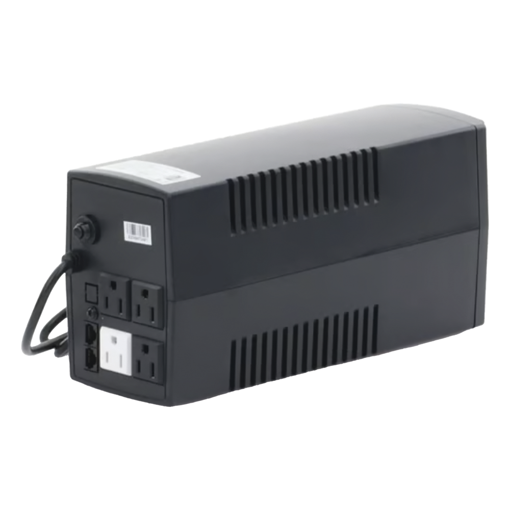 UPS de 600VA/360W / Protección contra Descarga, Sobretensión y Picos Transitorios / Entrada y Salida 120 Vca / Clavija NEMA 5-15P / 4 Tomas NEMA