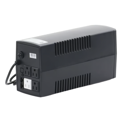 UPS de 600VA/360W / Protección contra Descarga, Sobretensión y Picos Transitorios / Entrada y Salida 120 Vca / Clavija NEMA 5-15P / 4 Tomas NEMA