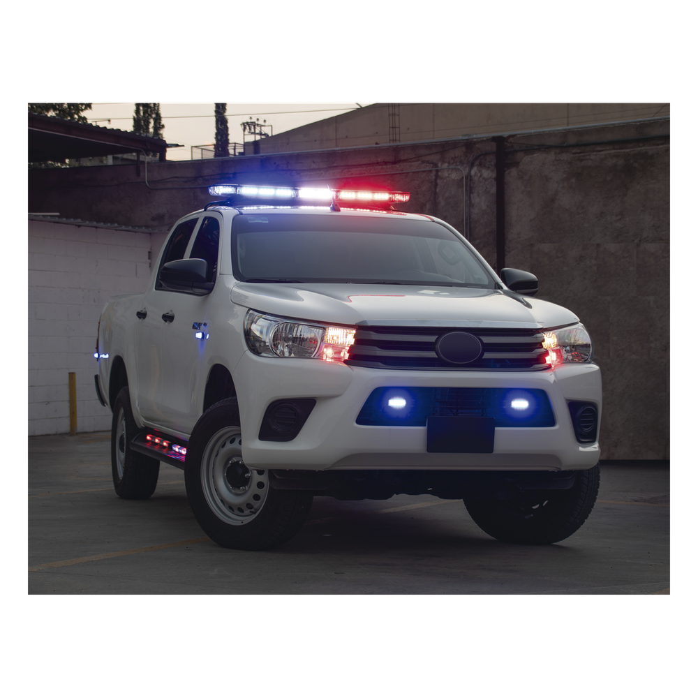 Estrobos Ocultos de 6 LED, Color Rojo/Azul, Ideales para Vehículos Encubierto