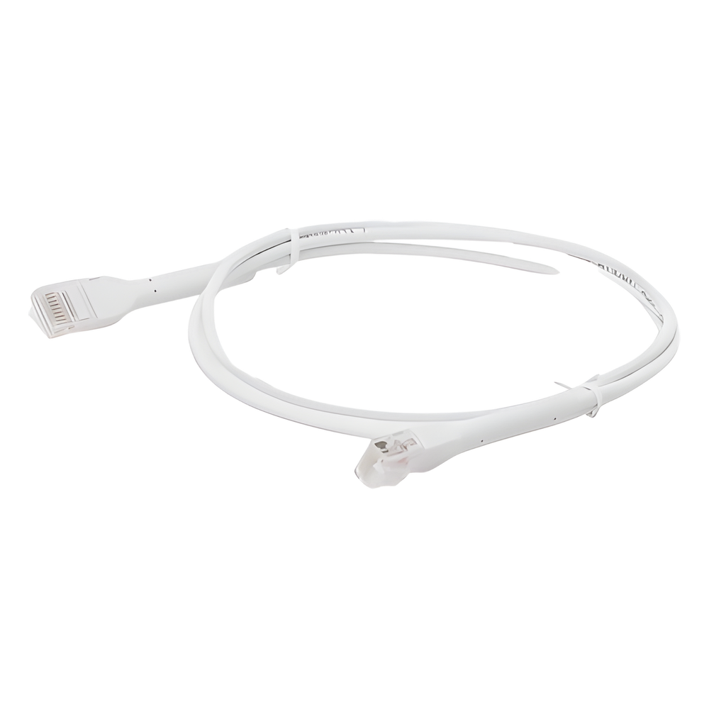 Mini Patch Cord Cat6 Ultra Slim 1 Metro (3.28 Pies) Blanco ? Ahorra Espacio sin Organizadores, con Bota Flexible