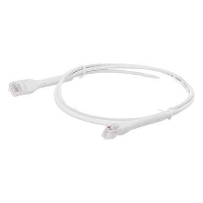 Mini Patch Cord Cat6 Ultra Slim 1 Metro (3.28 Pies) Blanco ? Ahorra Espacio sin Organizadores, con Bota Flexible