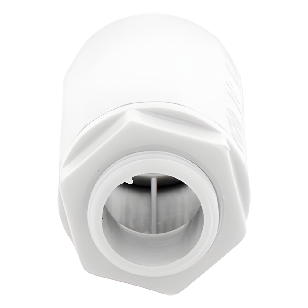Conector de tubería rígida a caja (Racor), PVC Auto-extinguible, de 20 mm