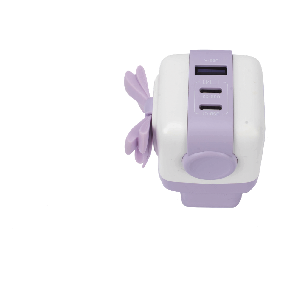 Cargador RobotGaN de 65W Serie UNO | 3 Puertos de Carga Rápida | 2 USB-C | 1 USB-A | PD 3.0 | QC 4.0 | Carga Inteligente | Tecnología GaN II | Zapato