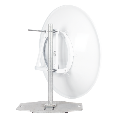 Antena direccional de 4 ft, 5.1 a 7.125 GHz, Ganancia 36 dBi, Conectores RP-SMA Hembra, Polarización doble, incluye montaje para torre o mástil
