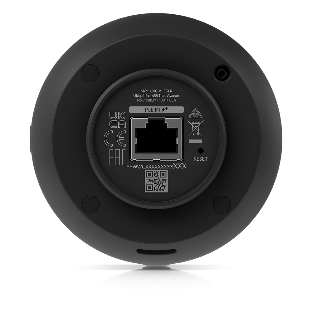 UniFi Protect AI DSLR Long Distance – Cámara 4K PoE+ para Interior/Exterior con Sensor de Alta Sensibilidad, Lente Fija de larga distancia de 45 mm y