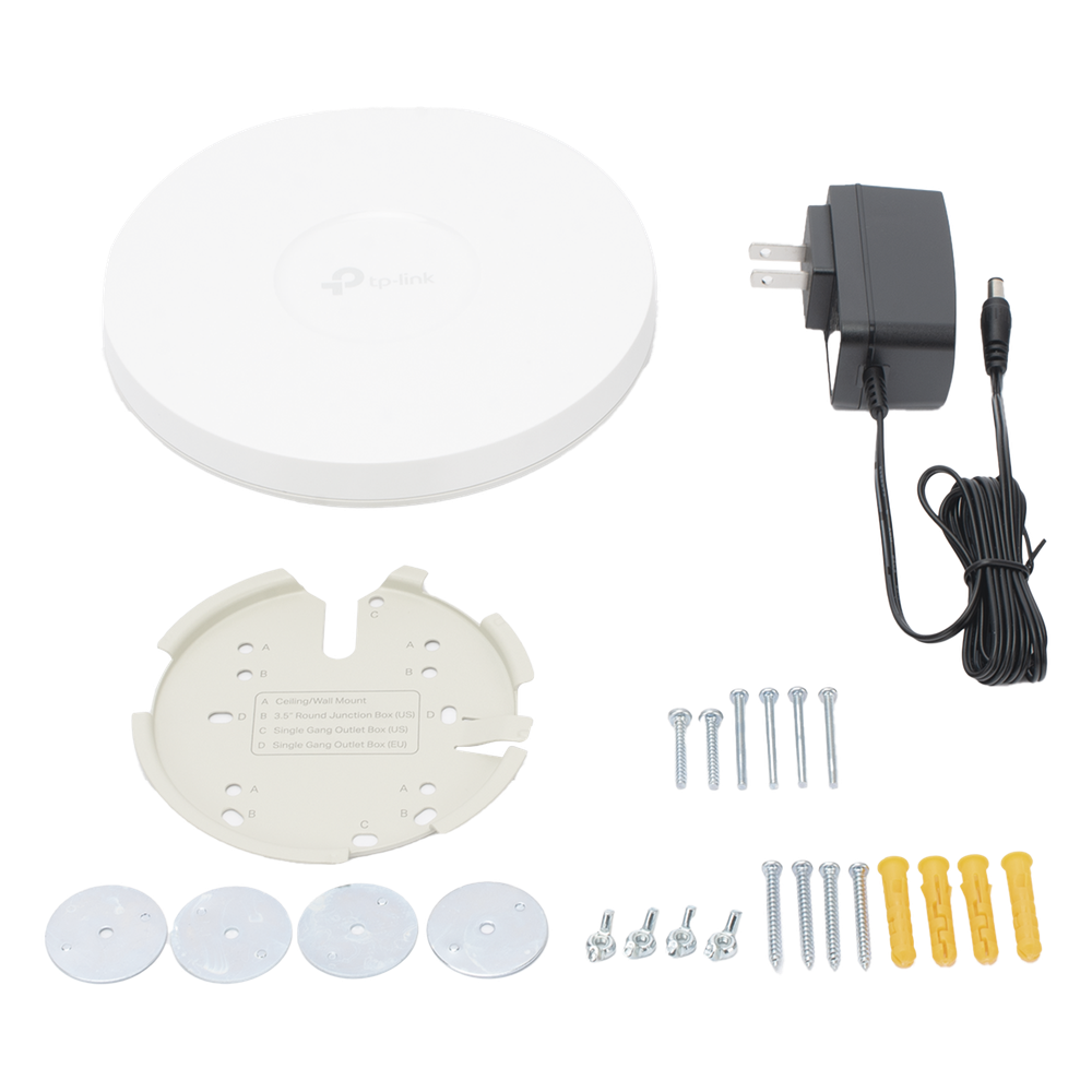 Punto de Acceso Omada / Wi-Fi 6 AX1800 MU-MIMO 2x2 / Mesh Omada / Alta Densidad de Usuarios / Configuración por Controlador o Stand-Alone / Para