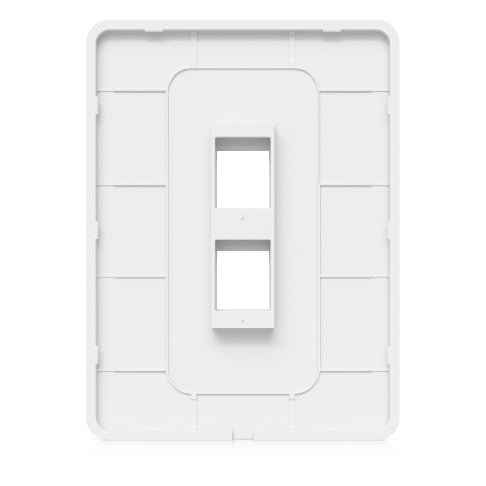 Placa de Pared Vertical Universal para Keystone de 2 Puertos con Cubierta Pintable, Acabado Personalizable, Paquete con 4 Piezas