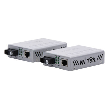 Convertidor de medios / Hasta 20 Km / 1 puerto SC/UPC 1000Mbps / 1 puerto RJ45 1000Mbps / WL: Tx 1310nm - Rx 1550nm / incluye 2 piezas A y B