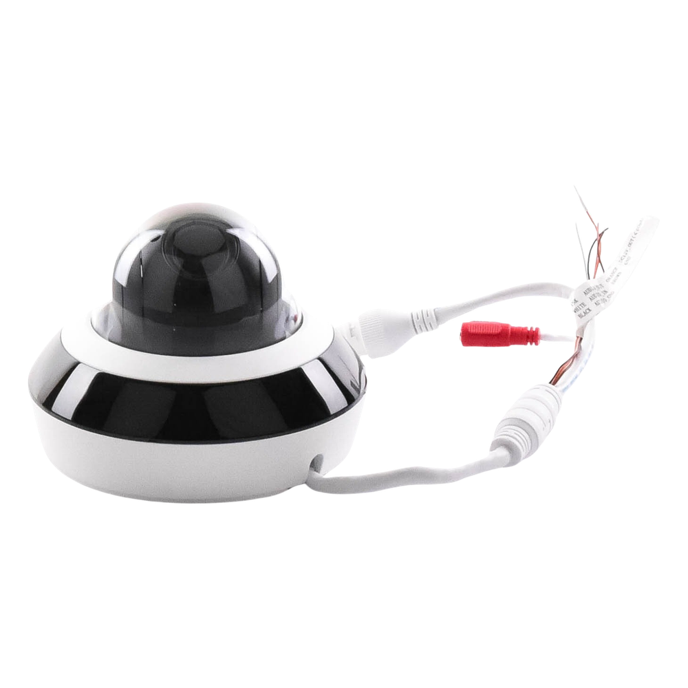 Mini Domo PTZ IP 4 Megapixel / 4X Zoom / H.265+ / 20 mts IR EXIR / WDR 120dB / PoE / IK10 / Exterior IP66 / Ultra Baja Iluminación / Micrófono