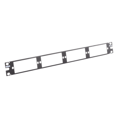 Patch Panel de Fibra Óptica, Para 4 Placas Acopladoras FAP o FMP, Color Negro, 1UR