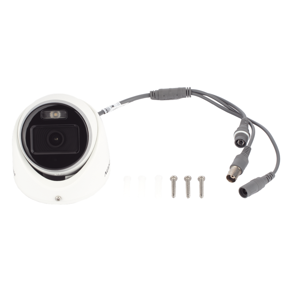 [Dual Light + ColorVu] Turret TURBOHD 2 Megapixel (1080p) / Lente 2.8 mm / 20 mts IR + 20 mts Luz Blanca / Gran Angular 105° / Exterior IP67