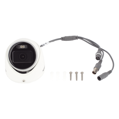 [Dual Light + ColorVu] Turret TURBOHD 2 Megapixel (1080p) / Lente 2.8 mm / 20 mts IR + 20 mts Luz Blanca / Gran Angular 105° / Exterior IP67