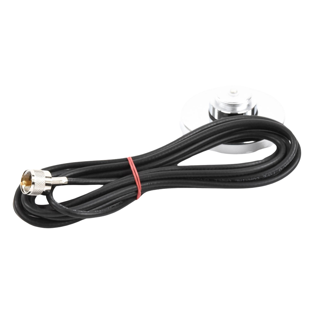 Montaje Magnético para Antenas de 3/4"(NMO), 3.5 m de Cable RG58U y Conector UHF (PL259) Macho