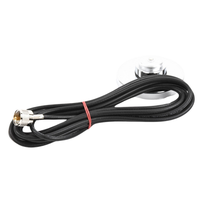 Montaje Magnético para Antenas de 3/4"(NMO), 3.5 m de Cable RG58U y Conector UHF (PL259) Macho