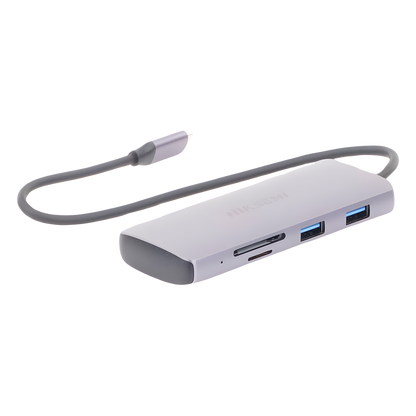 Hub USB-C 8 en 1 / HDMI 4K / 3x USB 3.0 + 1x USB 2.0 / SD + Micro SD / PD 100W / Aleación de Aluminio