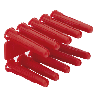 Taquete de 1/4 plástico paquete de 100 piezas para fijar objetos con tornillo en muros y techos de concreto o superficies sólidas, compatible con