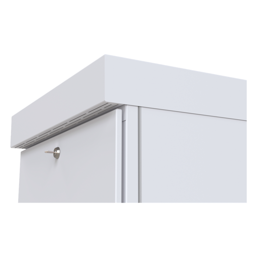 Gabinete para Piso, Capacidad, 31 Unidades de Rack, Doble puerta y Postes frontales e intermedios ajustables, Color Blanco, Se envía el Gabinete