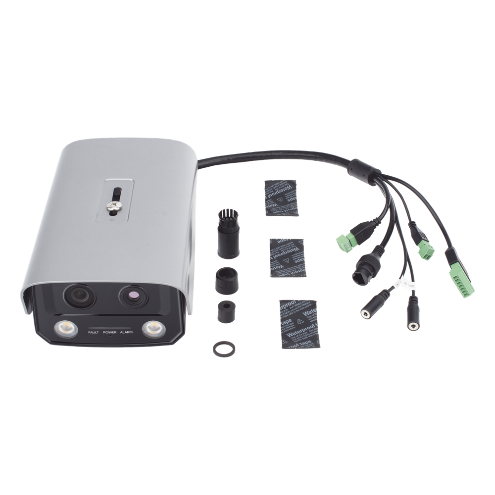 (HikFire) Cámara IP de Detección Térmica de Incendios / Detección de Llamas y Temperaturas Anormales / 4 Megapíxel (Lente Óptico) + 1 Megapíxel