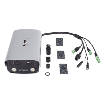 (HikFire) Cámara IP de Detección Térmica de Incendios / Detección de Llamas y Temperaturas Anormales / 4 Megapíxel (Lente Óptico) + 1 Megapíxel