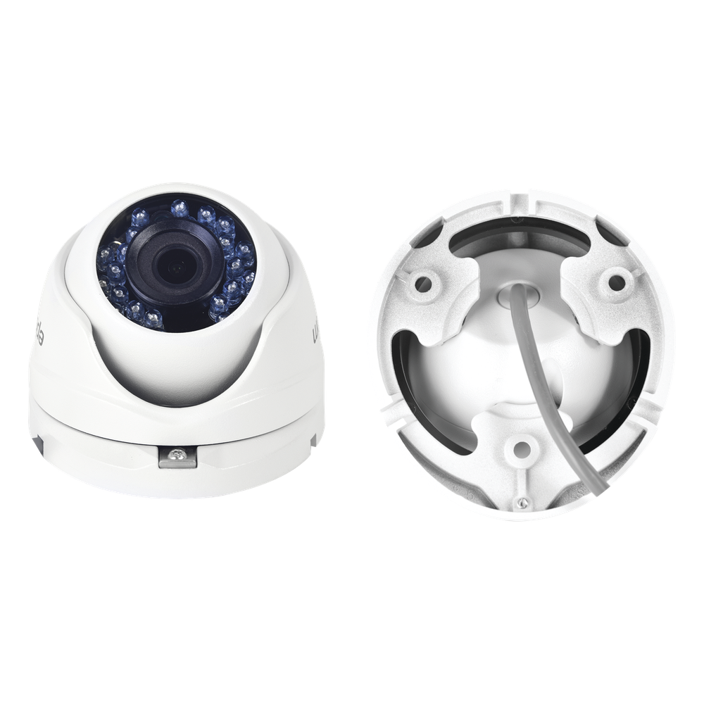 KIT TurboHD 1080p / DVR 8 Canales / 4 Cámaras Bala (exterior 2.8 mm) / 4 Cámaras Eyeball (exterior 2.8 mm) / Transceptores / Conectores / Fuente de